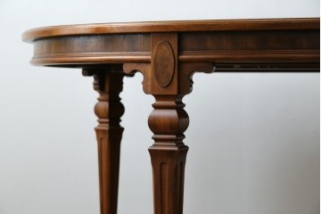 中古　美品　廃盤品　DREXEL HERITAGE(ドレクセルヘリテイジ)　Cameo Classics(キャメオクラシックス)　天板のチェックパターンがお洒落なエクステンションテーブル　(R-074481)