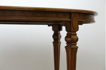 中古　美品　廃盤品　DREXEL HERITAGE(ドレクセルヘリテイジ)　Cameo Classics(キャメオクラシックス)　天板のチェックパターンがお洒落なエクステンションテーブル　(R-074481)