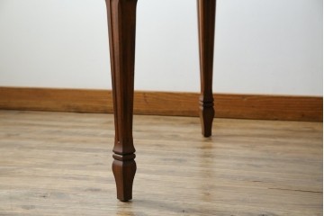 中古　美品　廃盤品　DREXEL HERITAGE(ドレクセルヘリテイジ)　Cameo Classics(キャメオクラシックス)　天板のチェックパターンがお洒落なエクステンションテーブル　(R-074481)