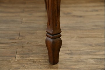 中古　美品　廃盤品　DREXEL HERITAGE(ドレクセルヘリテイジ)　Cameo Classics(キャメオクラシックス)　天板のチェックパターンがお洒落なエクステンションテーブル　(R-074481)