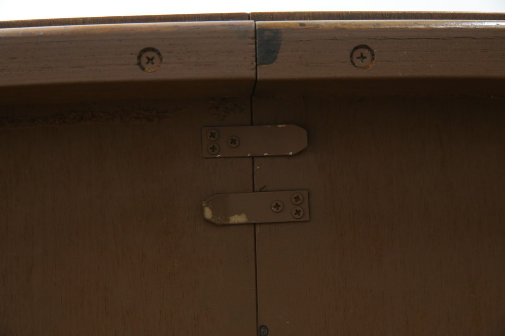 中古　美品　廃盤品　DREXEL HERITAGE(ドレクセルヘリテイジ)　Cameo Classics(キャメオクラシックス)　天板のチェックパターンがお洒落なエクステンションテーブル　(R-074481)