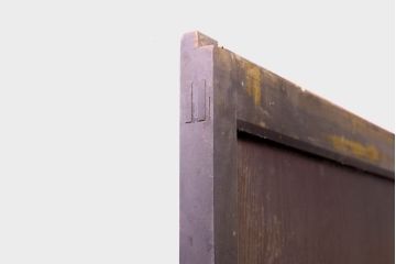 アンティーク建具　鏡板欅(ケヤキ)材　古民家インテリアにもおすすめの障子帯戸3枚セット(引き戸、板戸、格子帯戸、障子戸)(R-074482)