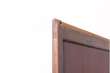 アンティーク建具　鏡板欅(ケヤキ)材　古民家インテリアにもおすすめの障子帯戸2枚セット(引き戸、板戸、格子帯戸、障子戸)(R-074483)
