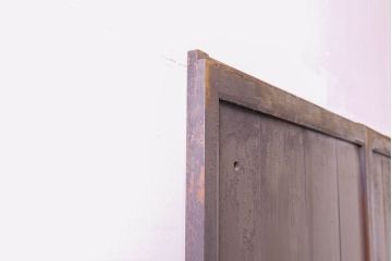 アンティーク建具　長い歴史を刻んだ味わいが魅力的な障子帯戸2枚セット(引き戸、板戸、格子帯戸、障子戸)(R-074484)