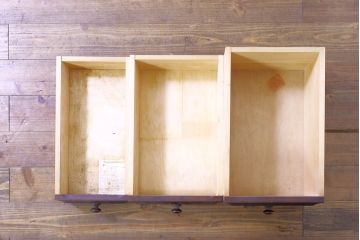 和製ビンテージ　絶版品　北海道民芸家具　カバ材　風格漂う両袖ライティングビューロー(デスク、両袖机、在宅用、在宅ワーク用、ヴィンテージ)(R-074486)