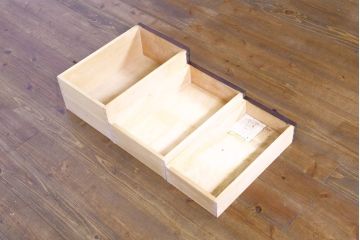 和製ビンテージ　絶版品　北海道民芸家具　カバ材　風格漂う両袖ライティングビューロー(デスク、両袖机、在宅用、在宅ワーク用、ヴィンテージ)(R-074486)