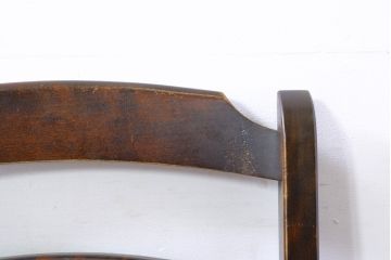 中古　北海道民芸家具　HM620　滑らかな木肌が上品なダイニングチェア(椅子、イス、板座チェア、ラダーバックチェア)(R-074488)