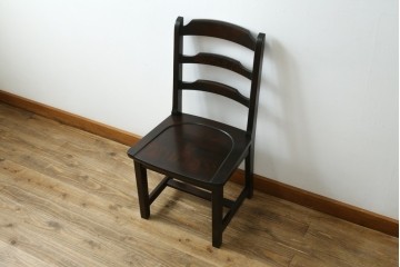 中古　北海道民芸家具　HM620　滑らかな木肌が上品なダイニングチェア　(R-074488)