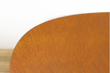 中古　美品　松創(MATSUSO・マツソウ)　バーズアイメープル　明るく艶のある木の色味と杢目が美しいセンターテーブル(ローテーブル、リビングテーブル、オーバルテーブル)(定価約50万円)(R-074489)