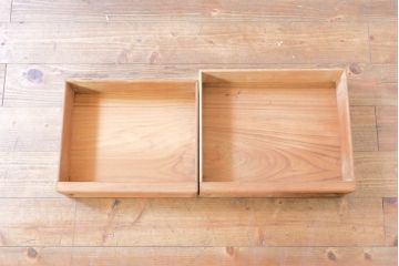和製ビンテージ　未使用　展示品　桑材　和の空間作りにおすすめの飾り棚(茶棚、違い棚、収納棚、戸棚、ヴィンテージ)(R-074493)