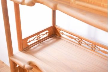 和製ビンテージ　未使用　展示品　桑材　和の空間作りにおすすめの飾り棚(茶棚、違い棚、収納棚、戸棚、ヴィンテージ)(R-074493)