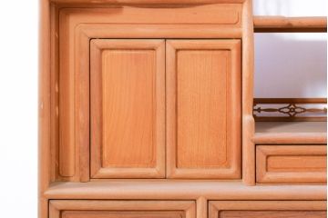 和製ビンテージ　未使用　展示品　桑材　和の空間作りにおすすめの飾り棚(茶棚、違い棚、収納棚、戸棚、ヴィンテージ)(R-074493)