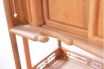 和製ビンテージ　未使用　展示品　桑材　和の空間作りにおすすめの飾り棚(茶棚、違い棚、収納棚、戸棚、ヴィンテージ)(R-074493)