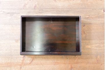 和製ビンテージ　未使用　展示品　縞黒檀(シマコクタン)材　和の空間作りにおすすめの飾り棚(茶棚、違い棚、収納棚、戸棚、ヴィンテージ)(R-074494)