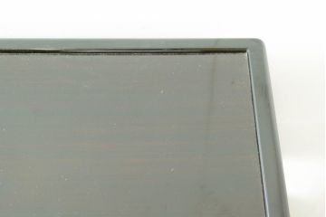 和製ビンテージ　未使用　展示品　縞黒檀(シマコクタン)材　和の空間作りにおすすめの飾り棚(茶棚、違い棚、収納棚、戸棚、ヴィンテージ)(R-074494)