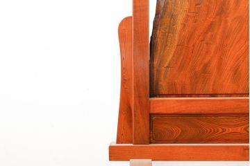 和製ビンテージ　総欅(ケヤキ)材　漆塗り　美しい杢目が目を惹く衝立て(つい立て、衝い立て、仕切り、パーテーション、ヴィンテージ)(R-074497)
