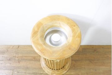 和製ビンテージ　美術品のような佇まいが魅力的な木製の灰皿(アッシュトレイ、スタンド灰皿、ヴィンテージ)(R-074499)