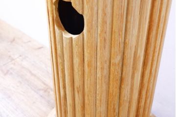 和製ビンテージ　美術品のような佇まいが魅力的な木製の灰皿(アッシュトレイ、スタンド灰皿、ヴィンテージ)(R-074499)