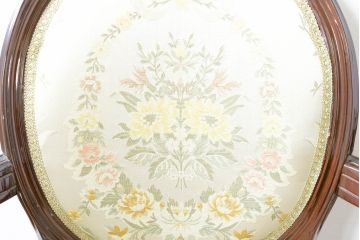 中古　スペイン高級家具　気品のある佇まいで空間を引き立てるダイニングチェア2脚セット(アームチェア、椅子、イス)(R-074501)