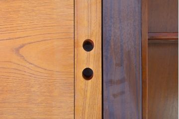 和製ビンテージ　未使用　展示品　花梨(カリン)材　黒檀(コクタン)材　艶やかな色味が魅力的な長火鉢(囲炉裏、木製火鉢、ヴィンテージ)(R-074505)