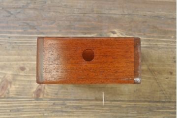 和製ビンテージ　未使用　展示品　花梨(カリン)材　黒檀(コクタン)材　艶やかな色味が魅力的な長火鉢(囲炉裏、木製火鉢、ヴィンテージ)(R-074505)