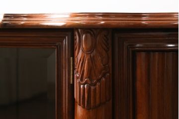 和製ビンテージ　未使用　展示品　花梨(カリン)材　堂々とした佇まいが魅力的なサイドボード(サイドキャビネット、リビングボード、テレビ台、テレビボード、収納棚、戸棚、ヴィンテージ)(定価約90万円)(R-074506)