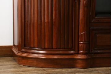 和製ビンテージ　未使用　展示品　花梨(カリン)材　堂々とした佇まいが魅力的なサイドボード(サイドキャビネット、リビングボード、テレビ台、テレビボード、収納棚、戸棚、ヴィンテージ)(定価約90万円)(R-074506)