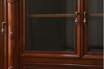 和製ビンテージ　未使用　展示品　花梨(カリン)材　堂々とした佇まいが魅力的なサイドボード(サイドキャビネット、リビングボード、テレビ台、テレビボード、収納棚、戸棚、ヴィンテージ)(定価約90万円)(R-074506)