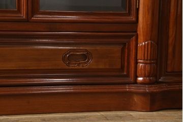 和製ビンテージ　未使用　展示品　花梨(カリン)材　堂々とした佇まいが魅力的なサイドボード(サイドキャビネット、リビングボード、テレビ台、テレビボード、収納棚、戸棚、ヴィンテージ)(定価約90万円)(R-074506)