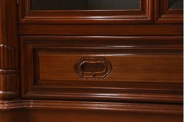 和製ビンテージ　未使用　展示品　花梨(カリン)材　堂々とした佇まいが魅力的なサイドボード(サイドキャビネット、リビングボード、テレビ台、テレビボード、収納棚、戸棚、ヴィンテージ)(定価約90万円)(R-074506)