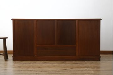 和製ビンテージ　未使用　展示品　花梨(カリン)材　堂々とした佇まいが魅力的なサイドボード(サイドキャビネット、リビングボード、テレビ台、テレビボード、収納棚、戸棚、ヴィンテージ)(定価約90万円)(R-074506)