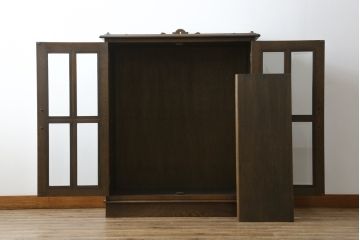 中古　美品!!　永田良介商店 　気品漂う佇まいが魅力のブックケース(本箱、飾り棚、収納棚、戸棚、キャビネット)(定価約44万円)(R-074510)