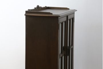 中古　美品!!　永田良介商店 　気品漂う佇まいが魅力のブックケース(本箱、飾り棚、収納棚、戸棚、キャビネット)(定価約44万円)(R-074510)