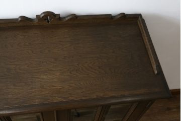 中古　美品!!　永田良介商店 　気品漂う佇まいが魅力のブックケース(本箱、飾り棚、収納棚、戸棚、キャビネット)(定価約44万円)(R-074510)