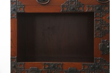 和製ビンテージ　美品!!　欅(ケヤキ)材　風格のある和の空間作りにおすすめの米沢車箪笥(和タンス、収納たんす、整理箪笥、引き出し、ヴィンテージ)(R-074511)