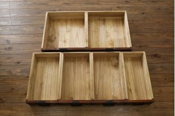 和製ビンテージ　美品!!　欅(ケヤキ)材　風格のある和の空間作りにおすすめの米沢車箪笥(和タンス、収納たんす、整理箪笥、引き出し、ヴィンテージ)(R-074511)