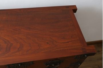 和製ビンテージ　美品!!　欅(ケヤキ)材　風格のある和の空間作りにおすすめの米沢車箪笥(和タンス、収納たんす、整理箪笥、引き出し、ヴィンテージ)(R-074511)