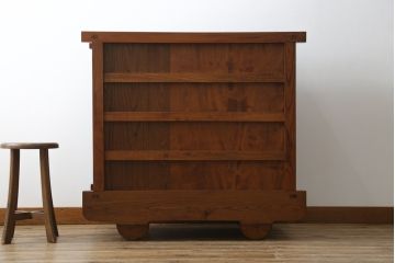 和製ビンテージ　美品!!　欅(ケヤキ)材　風格のある和の空間作りにおすすめの米沢車箪笥(和タンス、収納たんす、整理箪笥、引き出し、ヴィンテージ)(R-074511)