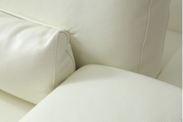 中古　短期半年使用!!　極美品　NICOLETTIHOME(ニコレッティ)　Serena(セレナ)シリーズ　Kランク(K1585ホワイト)　総革　清潔感のある白が空間を引き立てる2人掛けソファ(トランスフォームソファ、レザーソファ、アームソファ, 二人掛け、2P)(定価約64万円)(R-074513)
