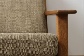 北欧ビンテージ　デンマークビンテージ　GETAMA(ゲタマ)　Hans J Wegner(ハンス・J・ウェグナー)　GE290　くつろぎの空間を演出するイージーチェア(椅子、イス、アームチェア、1P、一人掛けソファ、1人掛けソファ、ヴィンテージ)(R-074519)