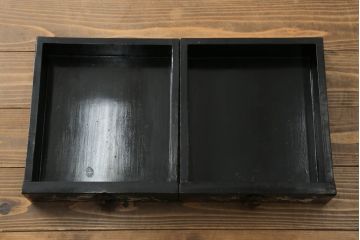 アジアンビンテージ　螺鈿(ラデン)　象嵌　描かれた自然の風景が美しいキャビネット(収納棚、戸棚、ヴィンテージ)(R-074528)