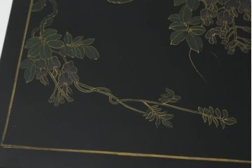 アジアンビンテージ　螺鈿(ラデン)　象嵌　描かれた自然の風景が美しいキャビネット(収納棚、戸棚、ヴィンテージ)(R-074528)