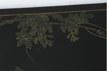 アジアンビンテージ　螺鈿(ラデン)　象嵌　描かれた自然の風景が美しいキャビネット(収納棚、戸棚、ヴィンテージ)(R-074528)