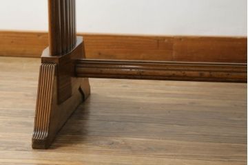 イギリスアンティーク　真鍮枠　引き出し付き　クラシカルな雰囲気を醸し出す木製ショーケース(ガラスケース、陳列棚、飾り棚、店舗什器、展示ケース、英国)(R-074538)