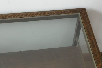 和製アンティーク　上手物!!　ナラ(楢)材　昭和レトロ　しっかりした作りの奥行きのある卓上ガラスケース(ロータイプGケース、ショーケース、ディスプレイケース、コレクションケース、飾り棚、陳列棚、店舗什器)(R-074542)