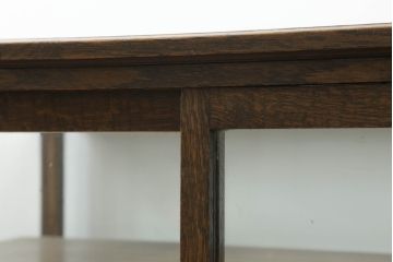 和製アンティーク　上手物!!　ナラ(楢)材　昭和レトロ　しっかりした作りの奥行きのある卓上ガラスケース(ロータイプGケース、ショーケース、ディスプレイケース、コレクションケース、飾り棚、陳列棚、店舗什器)(R-074542)