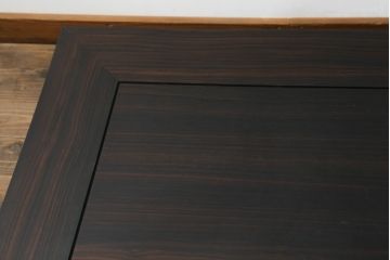 和製ビンテージ　縞黒檀(シマコクタン)材　落ち着いた色味と杢目が美しい堂々とした佇まいの座卓(リビングテーブル、ローテーブル、センターテーブル、ヴィンテージ)(R-074543)