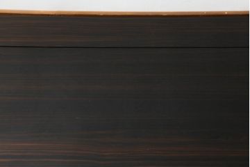 和製ビンテージ　縞黒檀(シマコクタン)材　落ち着いた色味と杢目が美しい堂々とした佇まいの座卓(リビングテーブル、ローテーブル、センターテーブル、ヴィンテージ)(R-074543)