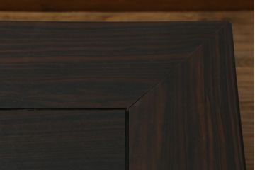 和製ビンテージ　縞黒檀(シマコクタン)材　落ち着いた色味と杢目が美しい堂々とした佇まいの座卓(リビングテーブル、ローテーブル、センターテーブル、ヴィンテージ)(R-074543)