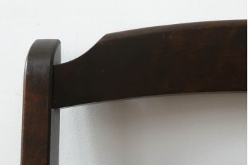 中古　北海道民芸家具　HM620　滑らかな木肌が上品なダイニングチェア(椅子、イス、ダイニングチェア、板座チェア、ラダーバックチェア)(R-074545)